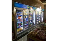 Edelstahl-Regal-Getränkeanzeigen-Kühlvorrichtung, kundenspezifischer Supermarkt-Anzeigen-Gefrierschrank